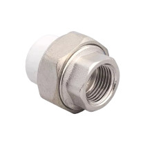 Муфта PP-R комбинированная разъемная белая ВР Дн 25x1/2" RTP (РосТурПласт) 10618