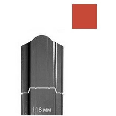 Штакетник 0,5х118 ПЭ RAL 3003 (полукруглый)