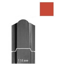 Штакетник 0,4х118 ПЭ RAL 3005 (полукруглый)
