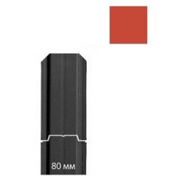 Штакетник 0,5х80 ПЭ RAL 3005 (прямой) (двусторонний)