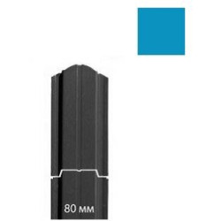 Штакетник 0,5х80 ПЭ RAL 5005 (полукруглый)