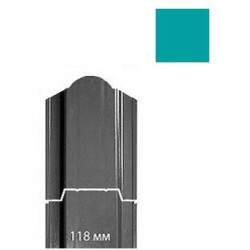 Штакетник 0,5х118 ПЭ RAL 5021 (полукруглый)