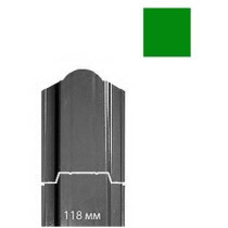 Штакетник 0,5х118 ПЭ RAL 6005 (полукруглый) (двусторонний)