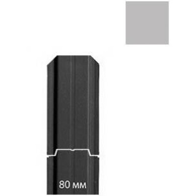 Штакетник 0,5х80 ПЭ RAL 7004 (прямой)